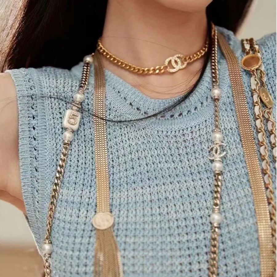 CHANEL 香奈兒 熔岩 滿鑽 CC choker GD 志龍 同款 手鍊 手鏈 項鏈 項鍊 鍊子-4