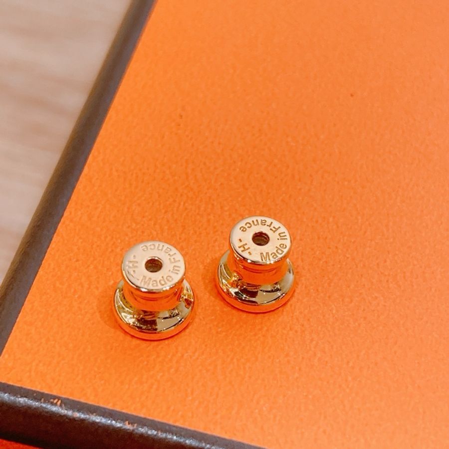 TW4091 愛馬仕迷你 白色H耳環 Hermes Mini Pop H Earrings-5