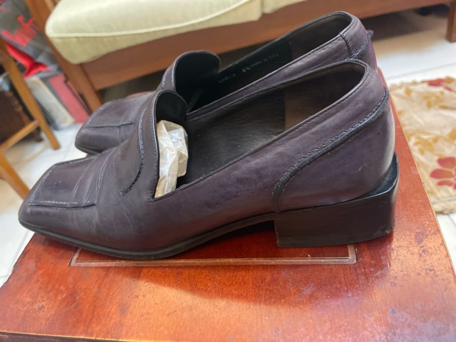 Bally 紫色牛皮平底女鞋37號-13