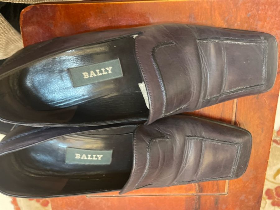 Bally 紫色牛皮平底女鞋37號-20