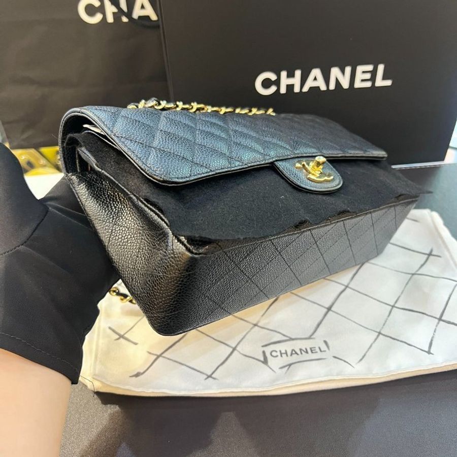 CHANEL CF25 黑金荔枝皮 21開 大全套配件 細節私訊詢問-2