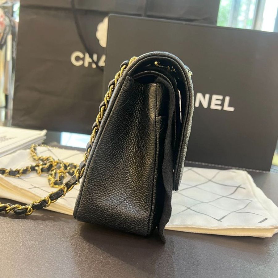 CHANEL CF25 黑金荔枝皮 21開 大全套配件 細節私訊詢問-3