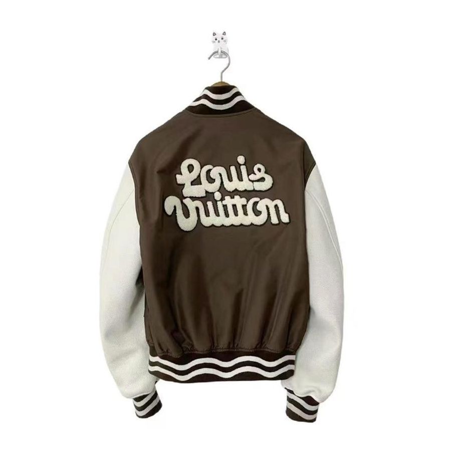 Louis Vuitton LV x Tyler 棕色棒球夹克 尺寸44碼 全新 原價近25萬-2