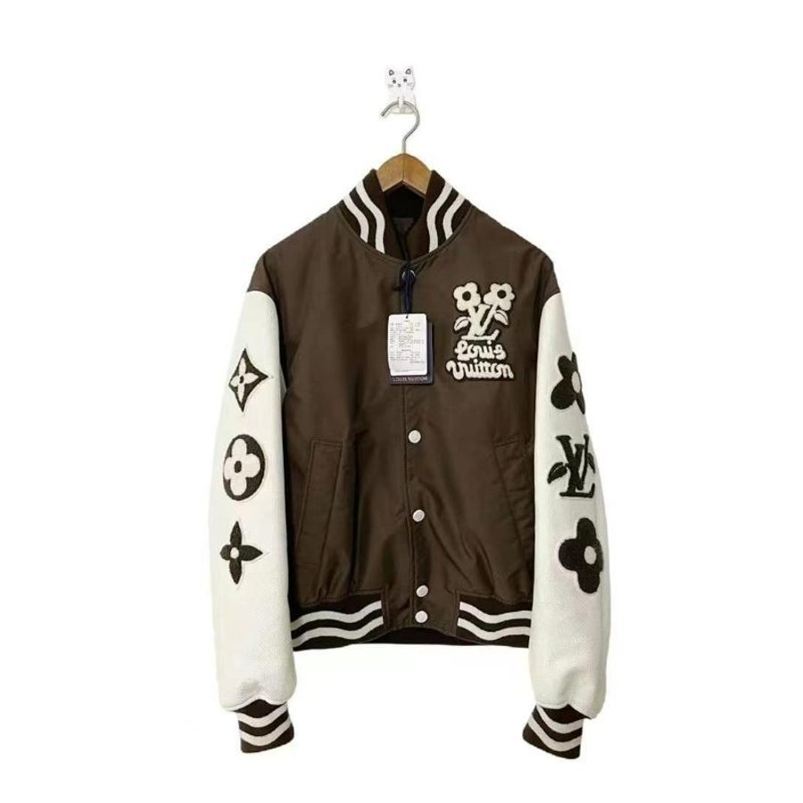 Louis Vuitton LV x Tyler 棕色棒球夹克 尺寸44碼 全新 原價近25萬-3