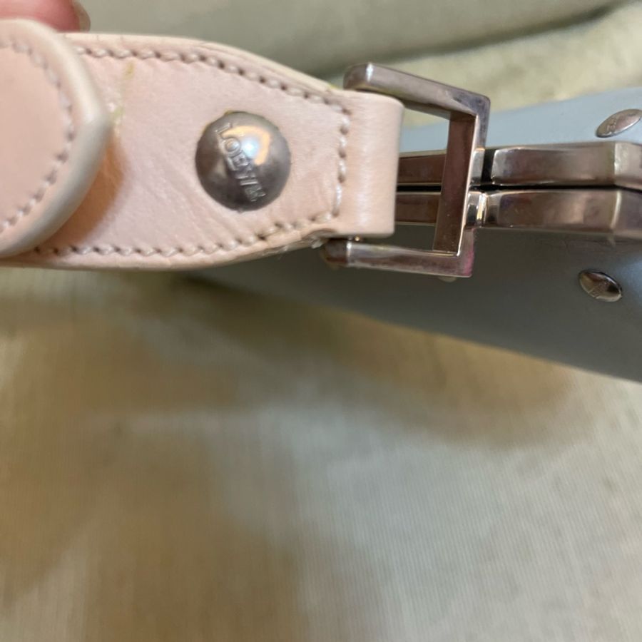 Loewe藍色皮革法棍包-12