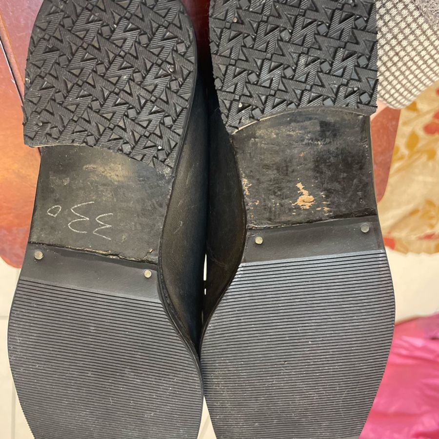 VERSACE 樂福鞋小牛皮37號-3