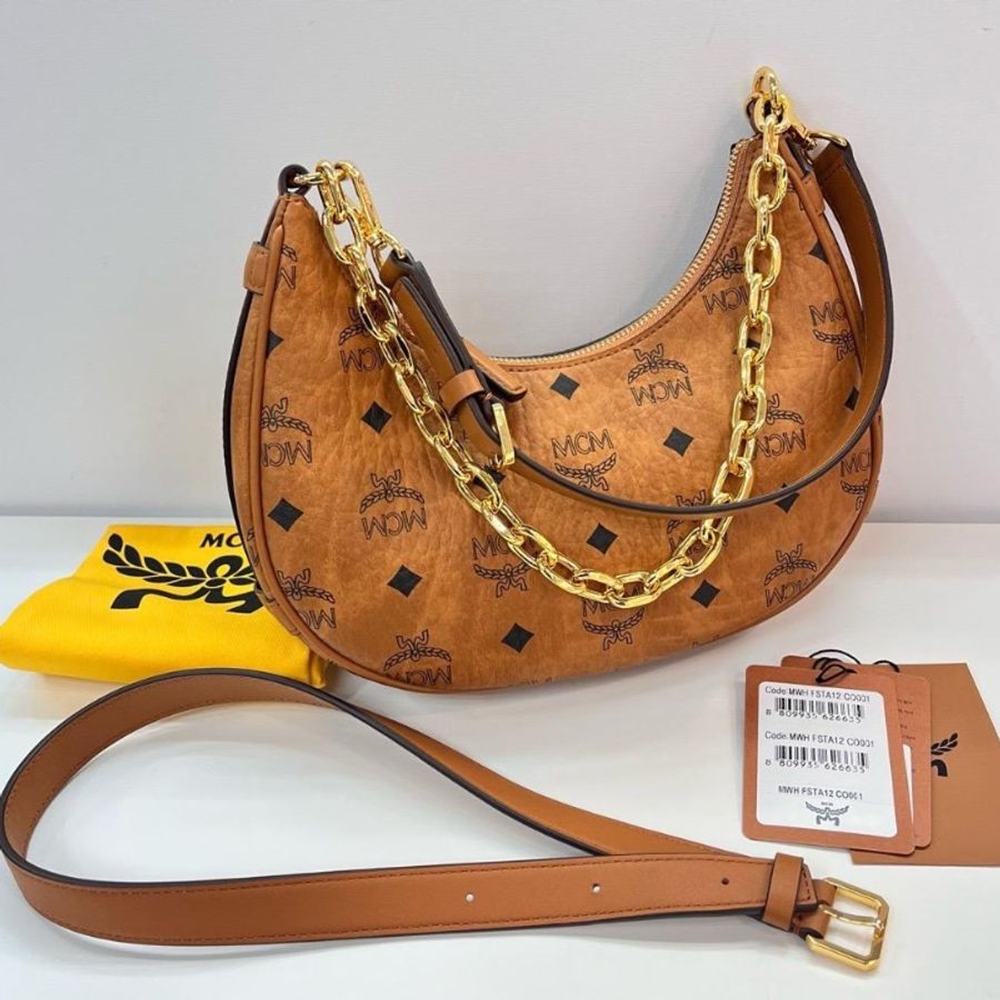 MCM Aren Crescent shoulder bag-1