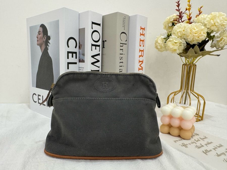 Hermès 帆布化妝品袋-1