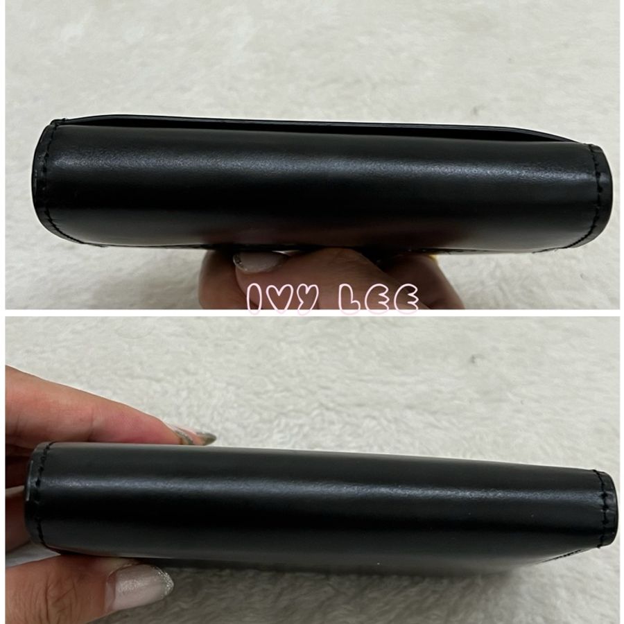 Burberry Horseferry 印花真皮折疊皮夾 經典黑 短夾 二手精品-7