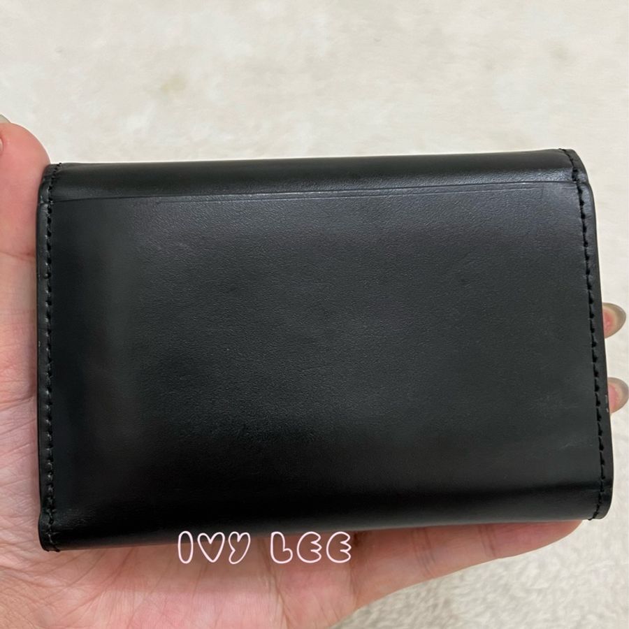 Burberry Horseferry 印花真皮折疊皮夾 經典黑 短夾 二手精品-16