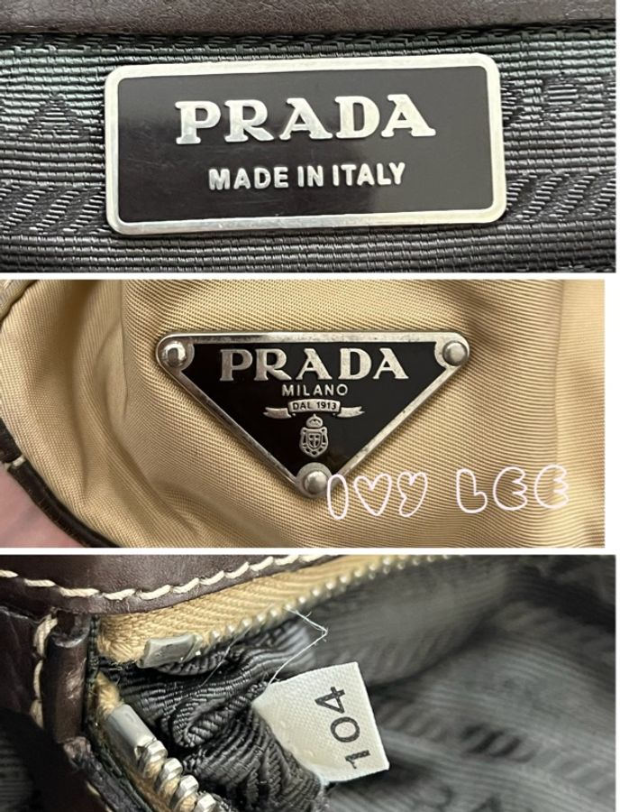 PRADA時尚復古尼龍包 手提包 肩背包 米棕色 二手精品-18