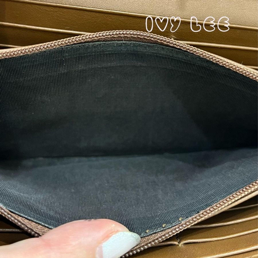 GUCCI GG Supreme 掛鎖鏈條 長錢包 小肩包 長夾 woc 453506 黑棕色 手提包 二手精品-9