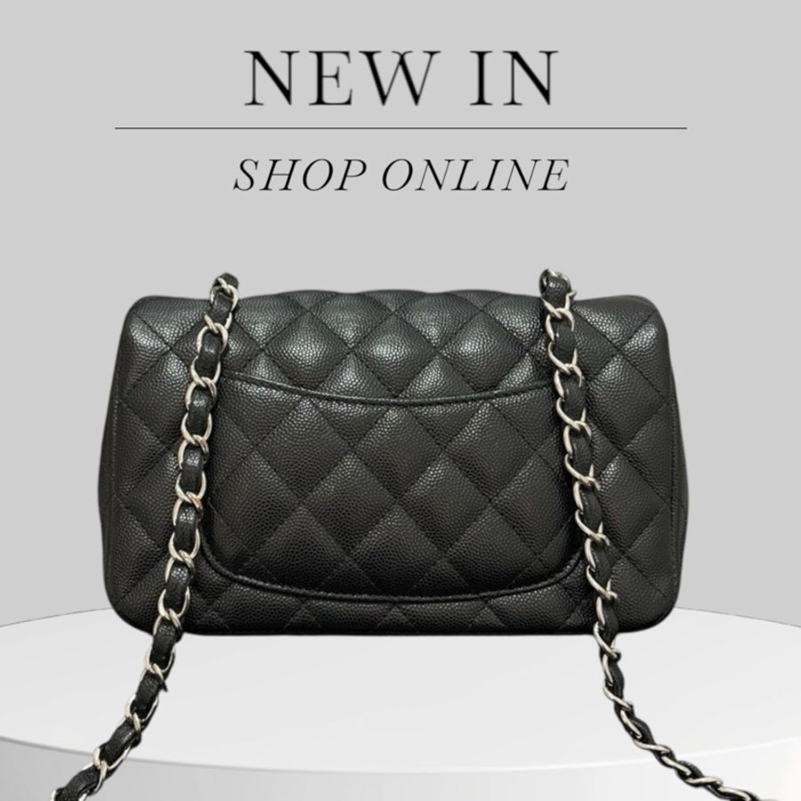 Chanel Caviar 20cm 大Mini 銀扣-5