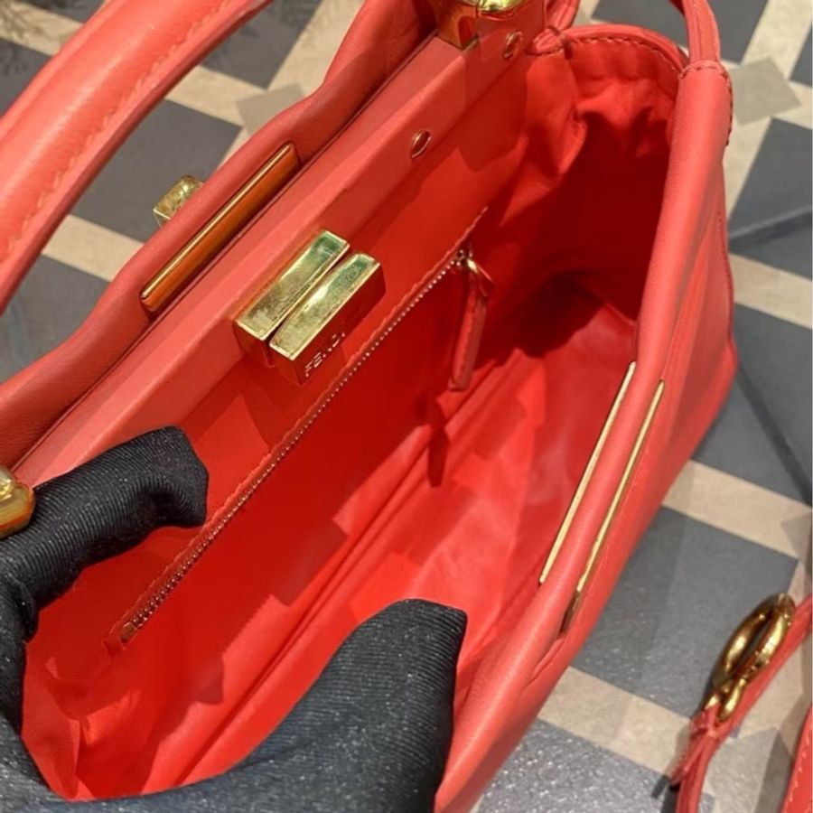 (全場最低價） Fendi mini peekaboo 西柚粉-4