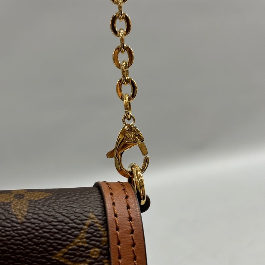 Louis Vuitton M68746經典雙色原花達芙妮woc Dauphine鏈帶錢包*-11