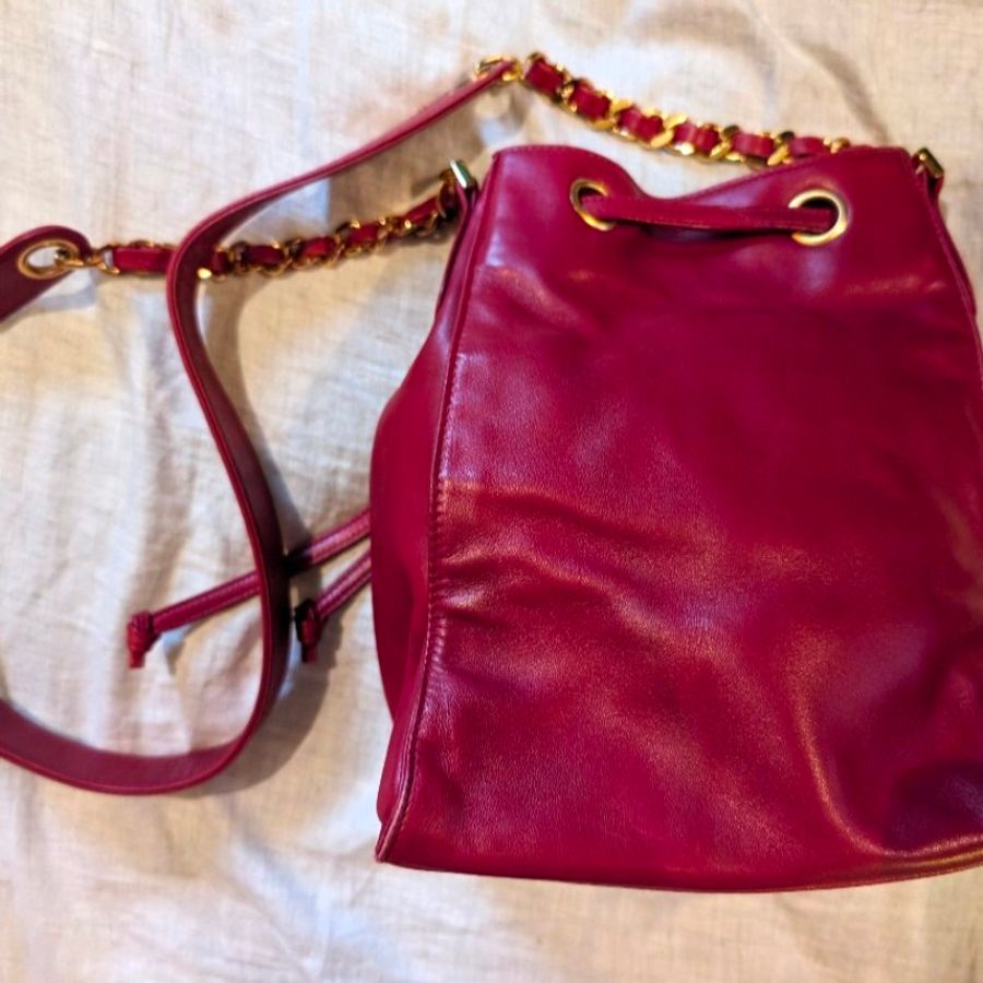 Chanel vintage soft calf skin bag-2