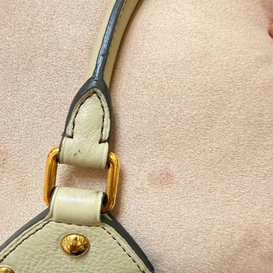 LV LOUIS VUITTON Mahina Monogram Hobo COQUILLE M93503 米白色 Light Beige Sand手提肩背兩用包 林志玲同款-22