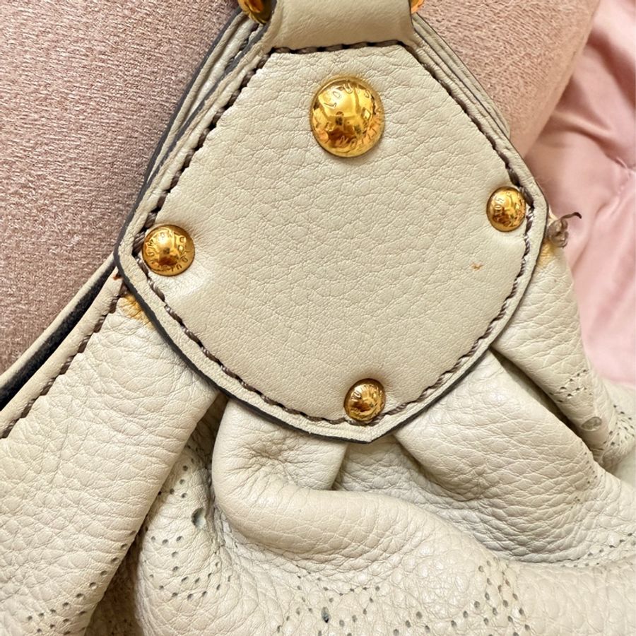 LV LOUIS VUITTON Mahina Monogram Hobo COQUILLE M93503 米白色 Light Beige Sand手提肩背兩用包 林志玲同款-26
