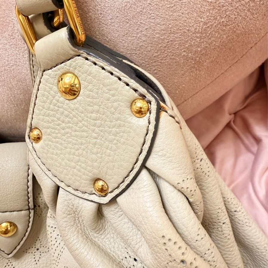 LV LOUIS VUITTON Mahina Monogram Hobo COQUILLE M93503 米白色 Light Beige Sand手提肩背兩用包 林志玲同款-28