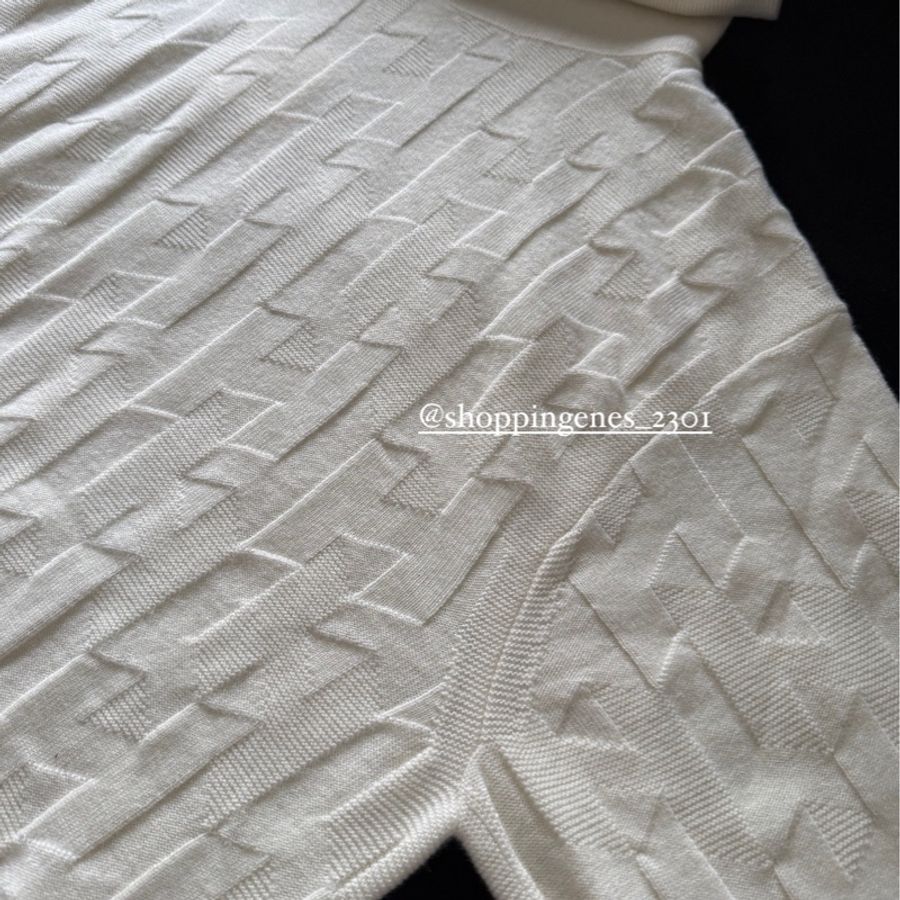 愛馬仕 Hermes 全新品 高領純羊毛針織上衣 米白色 尺寸40-4