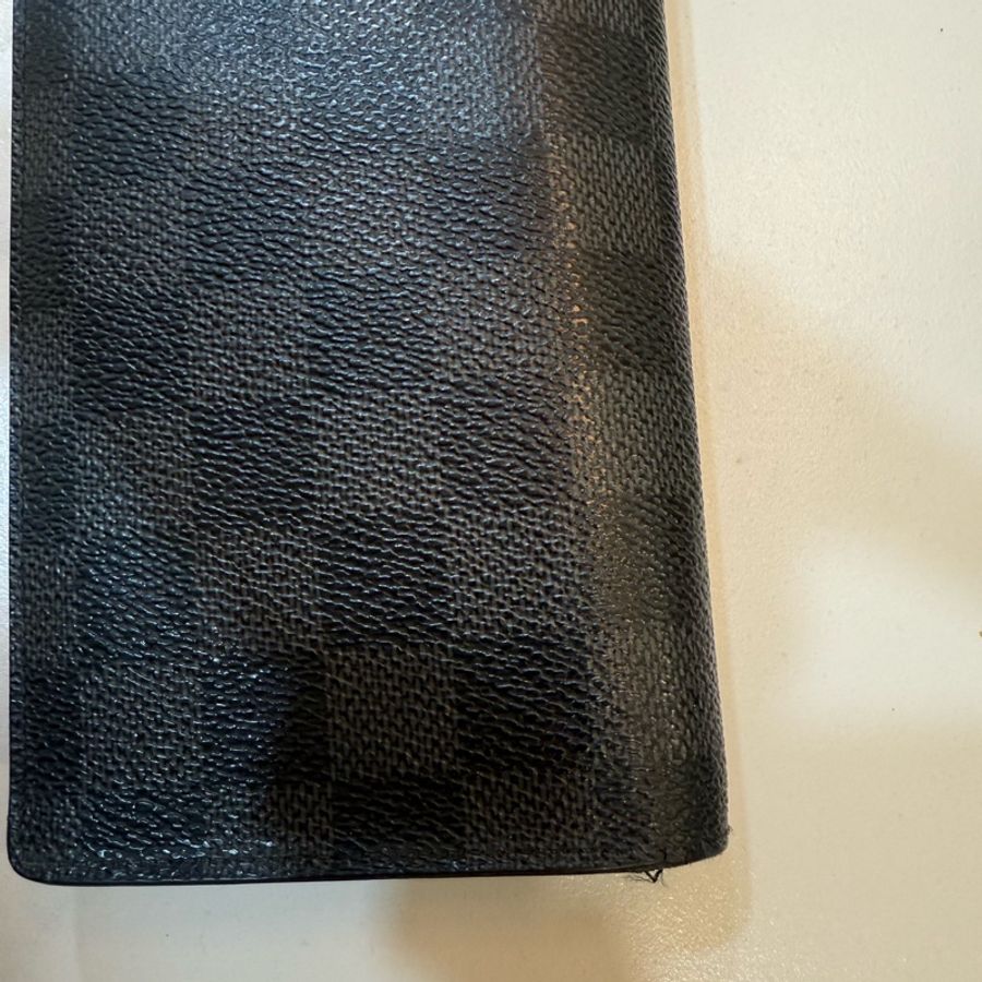 LV 黑色經典棋盤格長夾-7