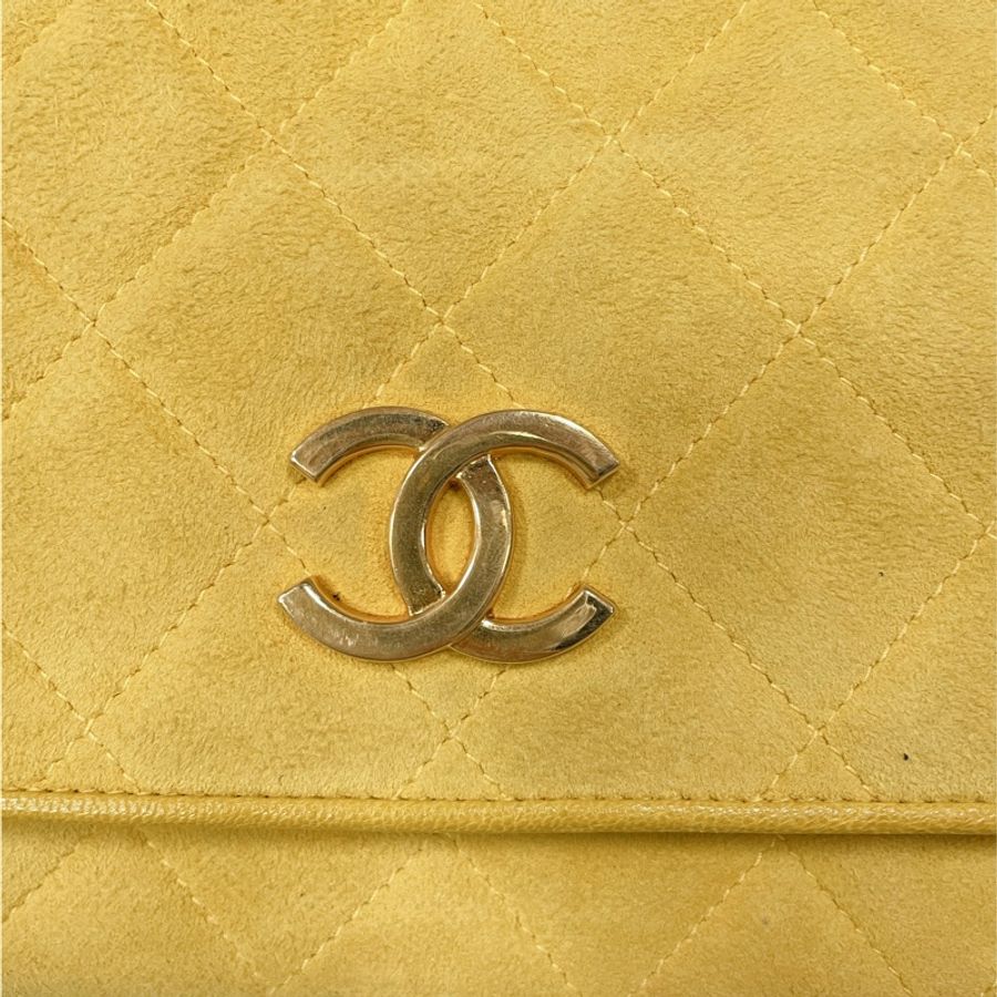 Chanel vintage 雕花手把mini handle 麂皮包 香奈兒-12