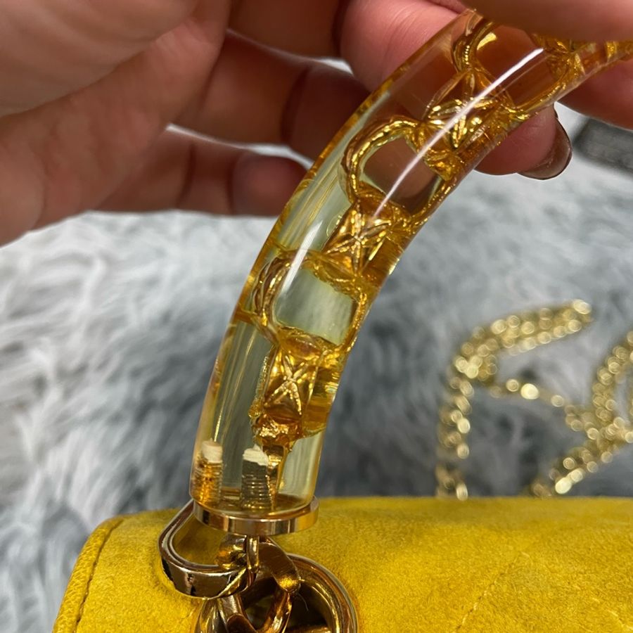 Chanel vintage 雕花手把mini handle 麂皮包 香奈兒-23