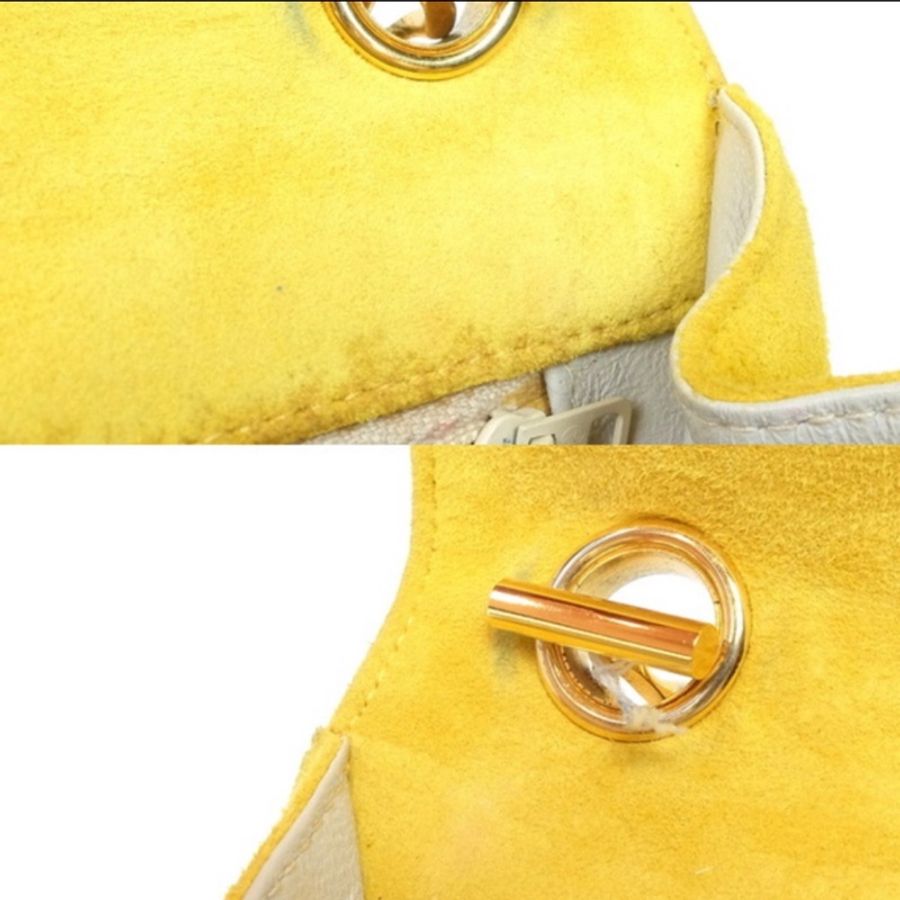 Chanel vintage 雕花手把mini handle 麂皮包 香奈兒-8