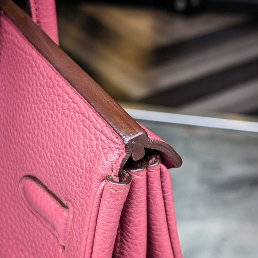 Hermes Birkin 35 Rouge銀釦-4