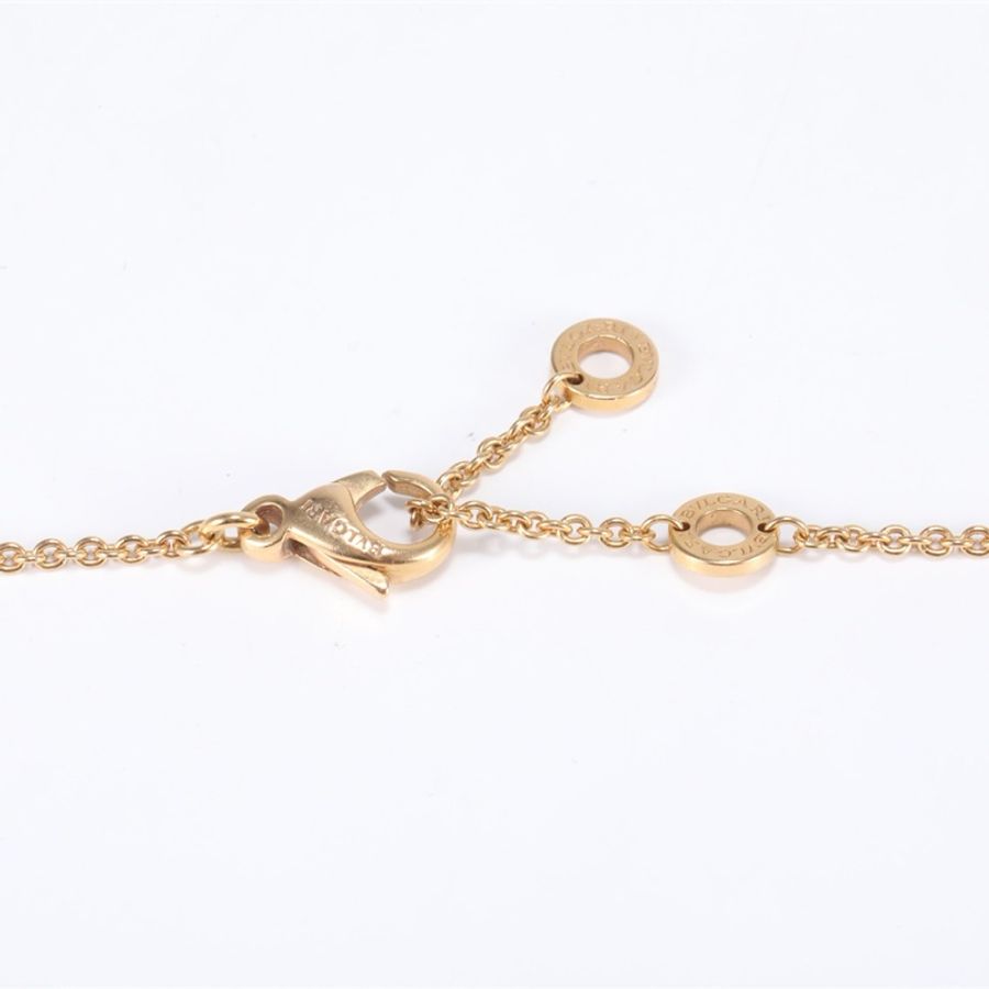 BVLGARI(寶格麗) B.ZERO1 彈簧項鏈 三環扣 18K玫瑰金/黑陶瓷 項鏈 玫瑰金-4