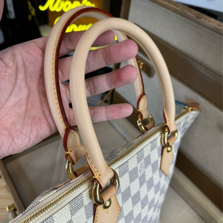 Louis Vuitton白棋盤格N51186拉鍊拖特包🩶🤍極美貨色-1