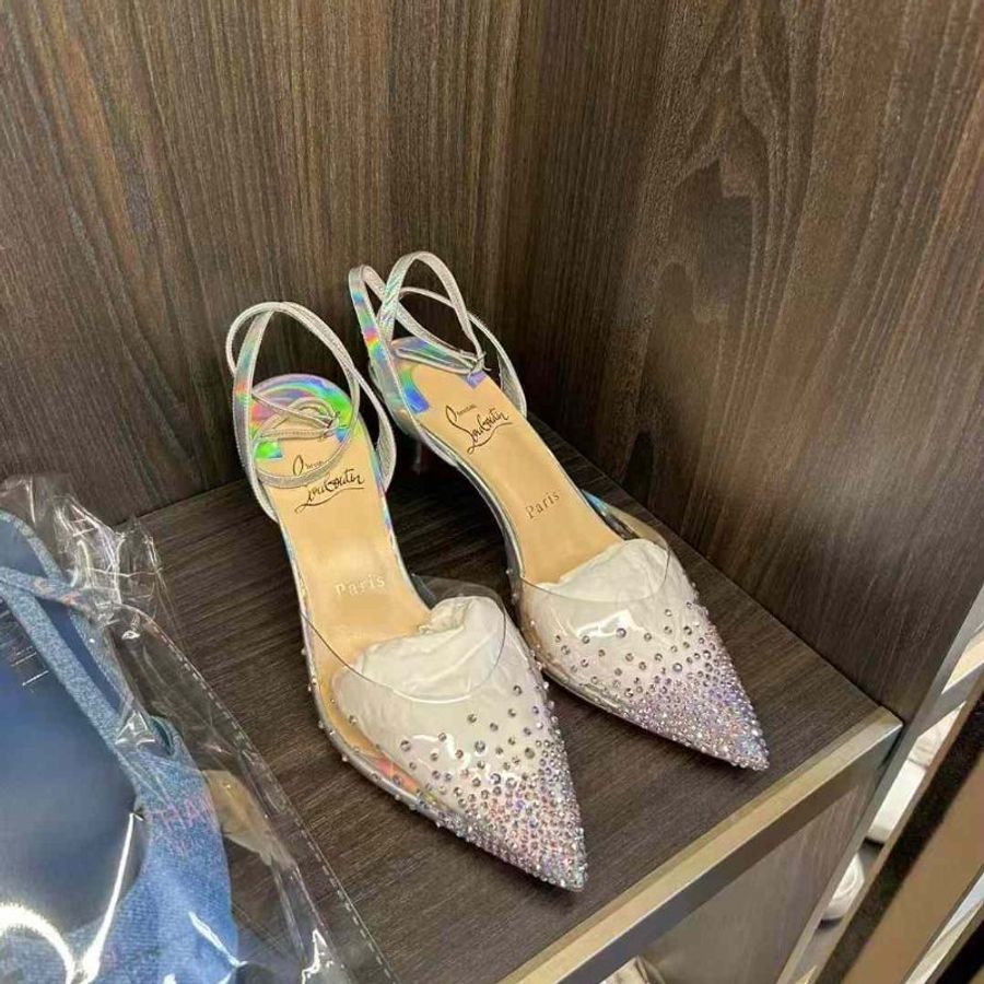 Christian Louboutin CL水晶鞋 尺寸38碼 全新未穿 這雙超美 跟高5.5公分-1