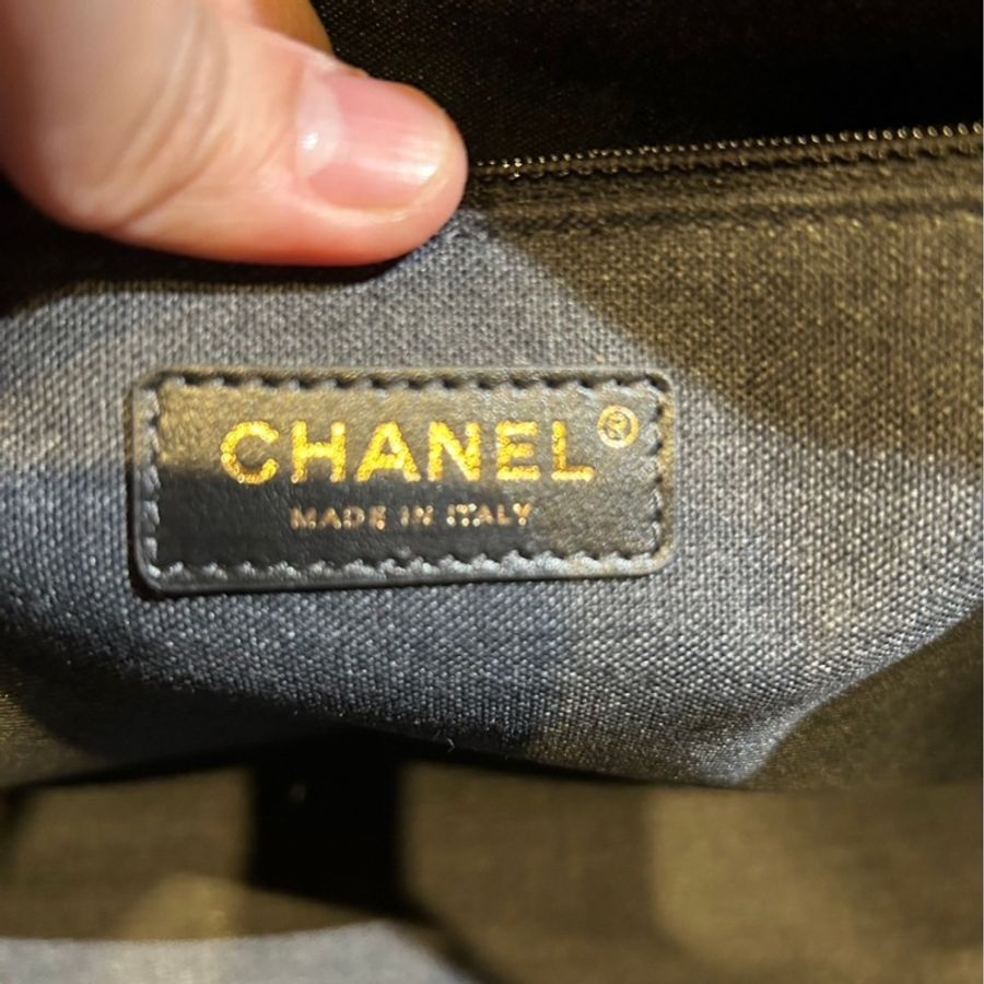 Chanel 香奈兒Deauville Tote Bag黑金全皮革海灘包（尺寸：小號)🌸ha.haliday🌸-3