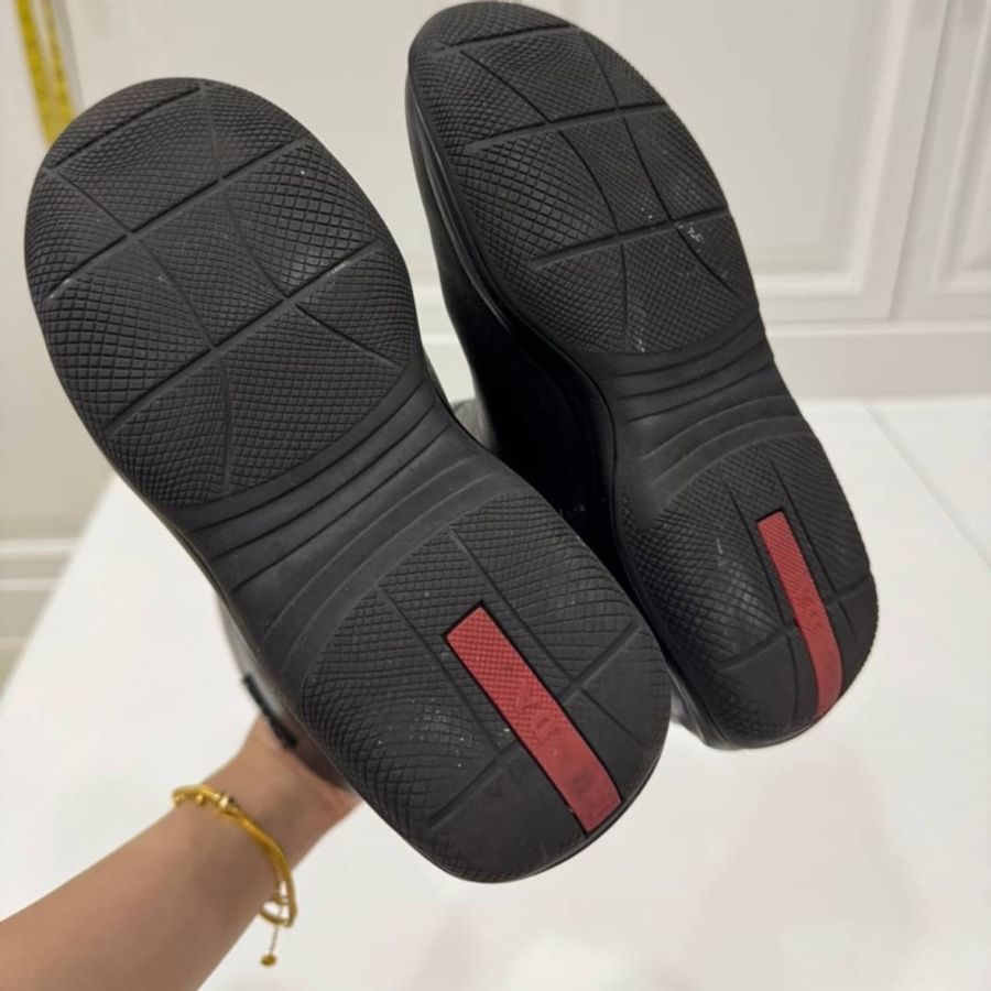 prada 黑色 真皮 兒童 短靴 童靴 童靴 靴子-2
