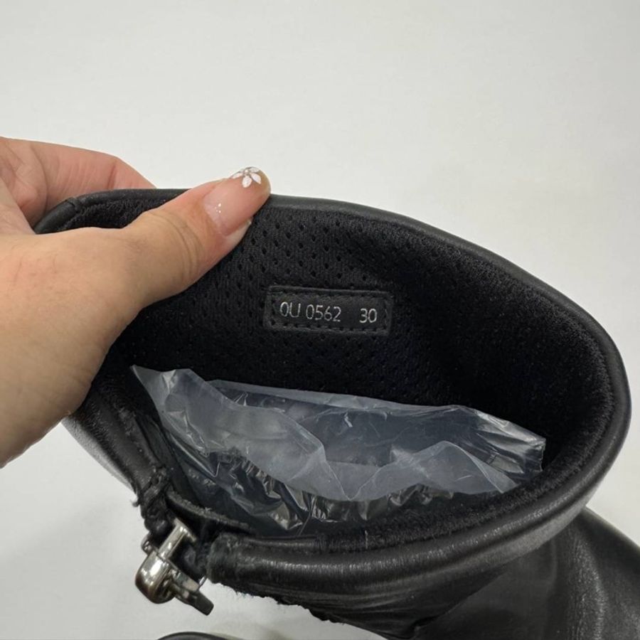 prada 黑色 真皮 兒童 短靴 童靴 童靴 靴子-6
