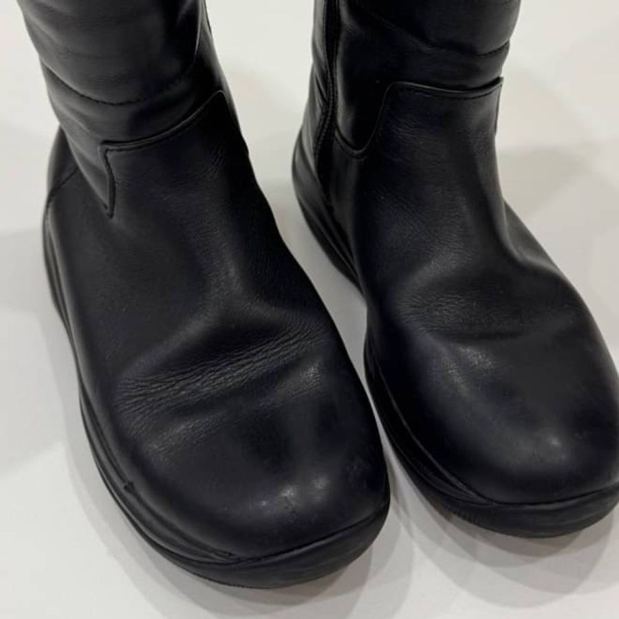 prada 黑色 真皮 兒童 短靴 童靴 童靴 靴子-8