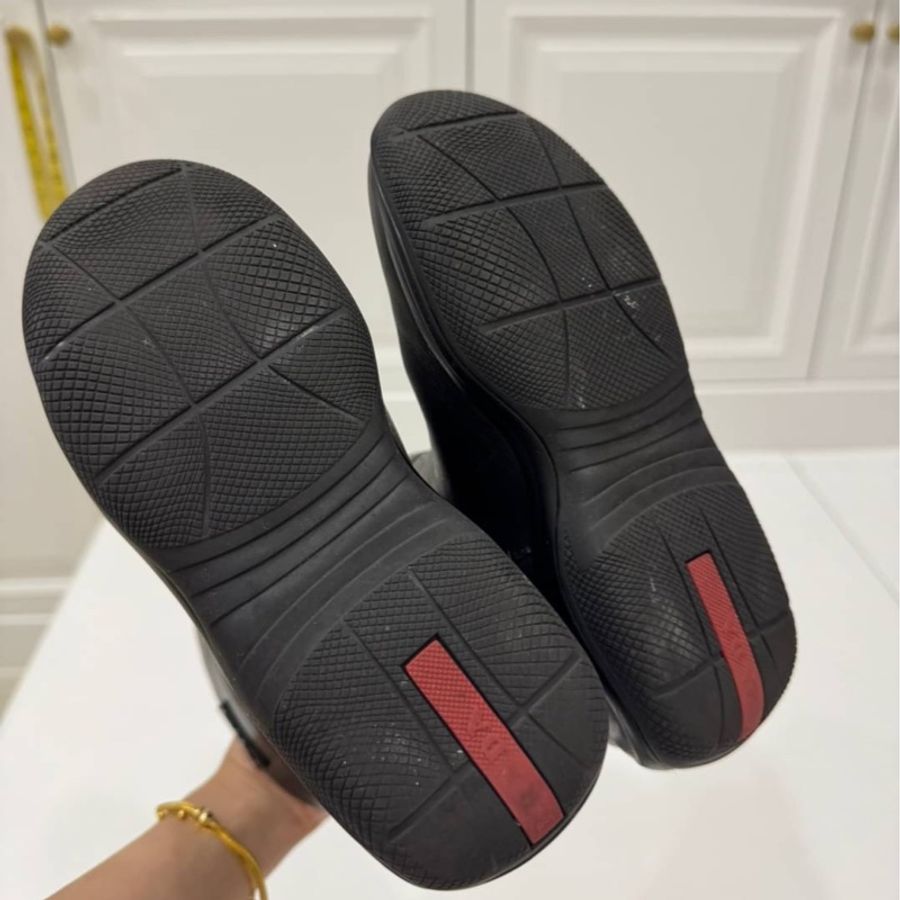 prada 黑色 真皮 兒童 短靴 童靴 童靴 靴子-11