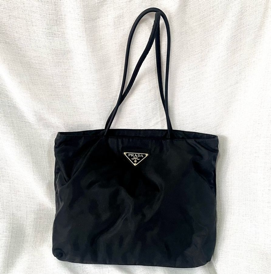 ✨Prada 黑色尼龍單肩包 托特包 Nylon Tote bag 35-0