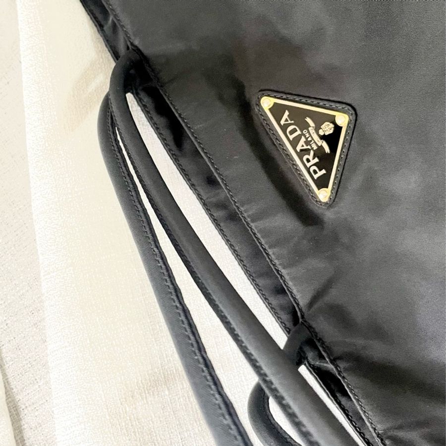 ✨Prada 黑色尼龍單肩包 托特包 Nylon Tote bag 35-20