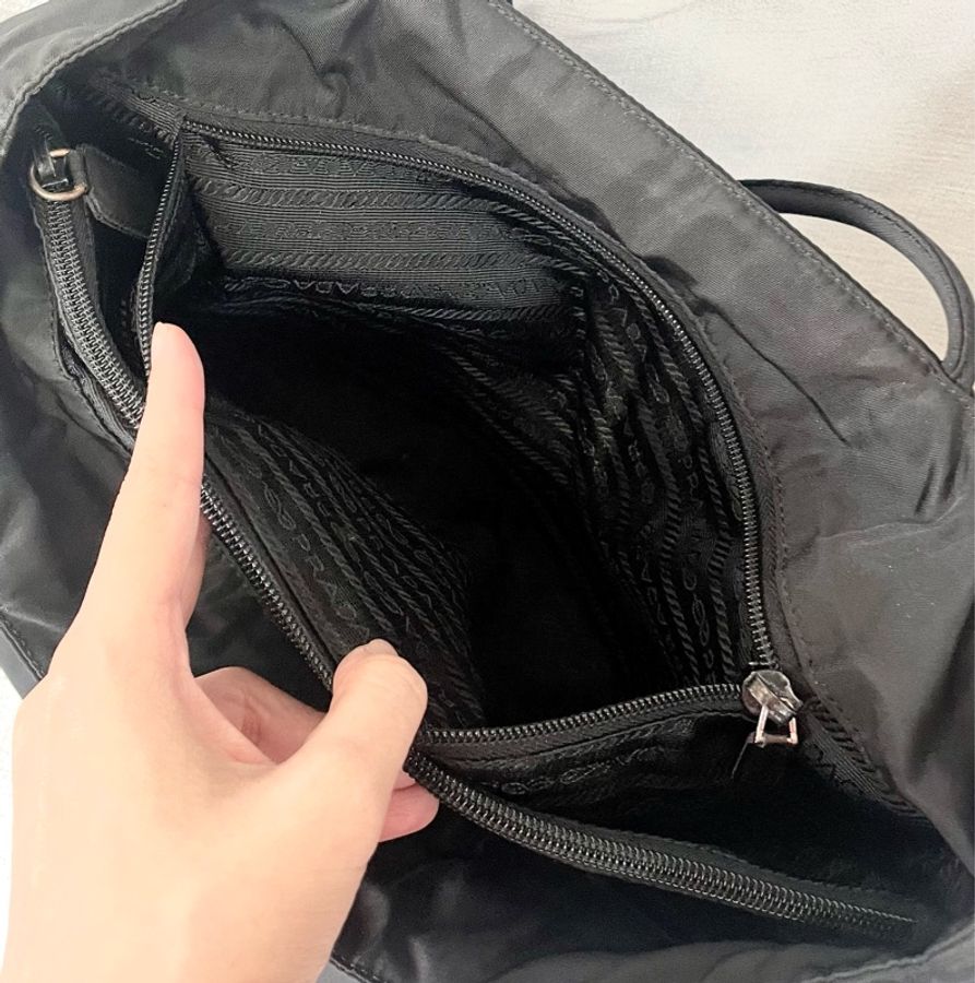 ✨Prada 黑色尼龍單肩包 托特包 Nylon Tote bag 35-27