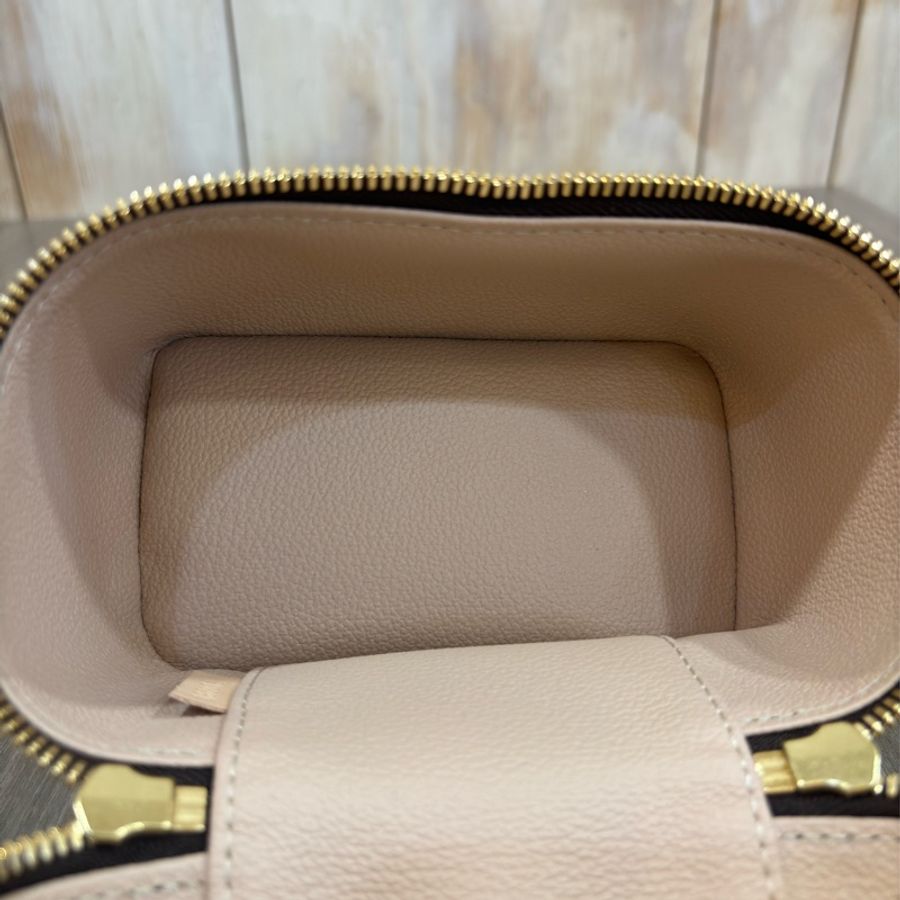 LV M44936 原花 字紋 NICE NANO 方盒子 便當包 化妝包 手提包 化妝箱-20