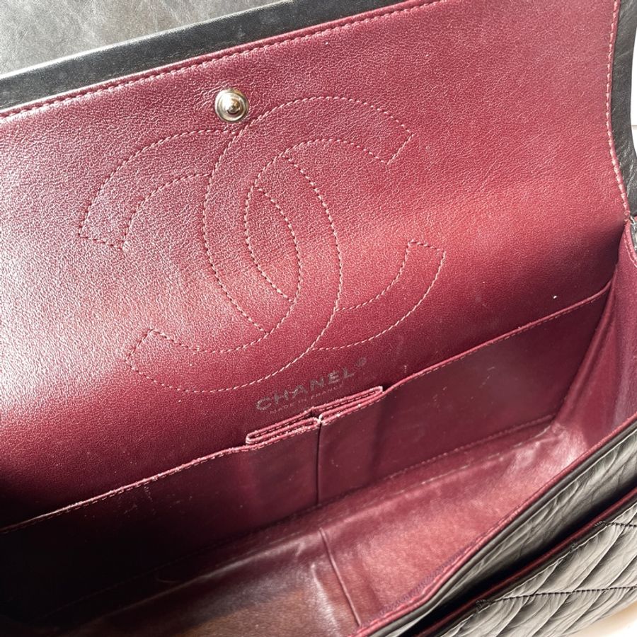 Chanel2.55黑銀 28公分-14