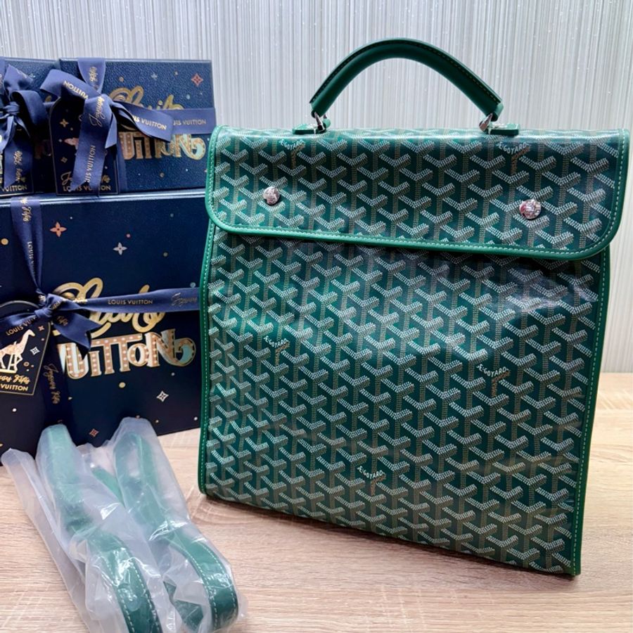 Goyard Saint LEGER 綠色雙肩包後背包-1