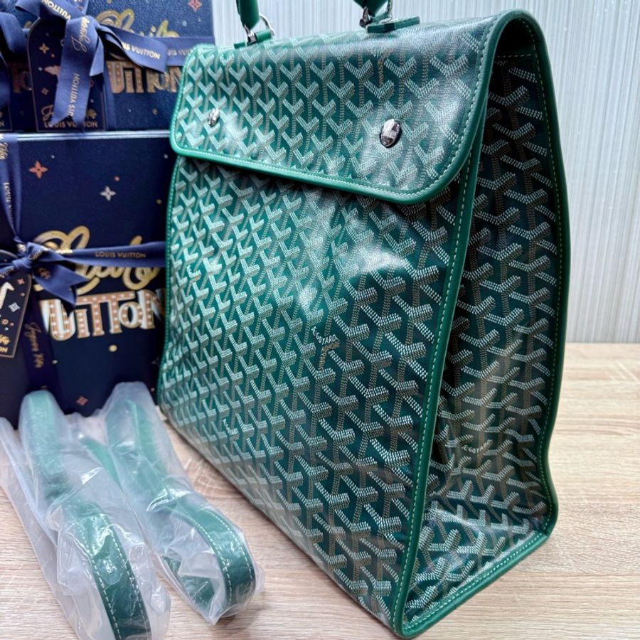 Goyard Saint LEGER 綠色雙肩包後背包-3