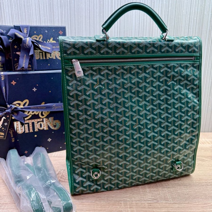 Goyard Saint LEGER 綠色雙肩包後背包-4