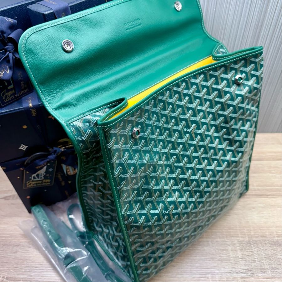 Goyard Saint LEGER 綠色雙肩包後背包-7