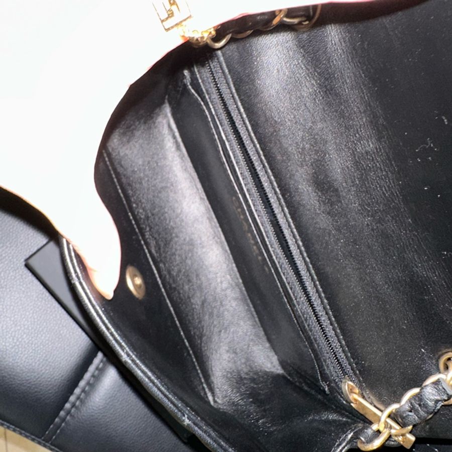 Chanel香奈兒黑金cf20單肩手提斜跨包✨-14