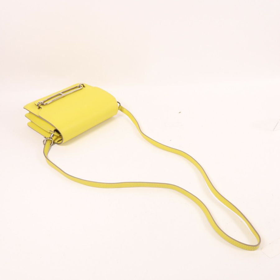 HERMES 【激減優惠】Evercolor皮革Mini Roulis銀扣肩背袋-7