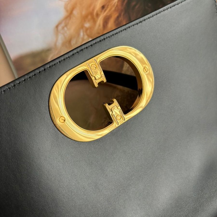 ::Christain Dior:: Caro 中型 黑色柔軟 Cannage 籐格紋小牛皮鏈包 肩背包 側背包-18