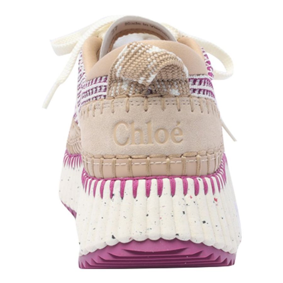 🎁特價🎁Chloe Nama 對比色多彩環保運動鞋 米色/櫻桃紅 EU 35/37(購買請訊息告知需要尺寸)-9